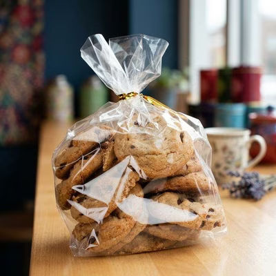 Large Eco Friendly Compostable Corn Based Cellulose Heat Seal Clear Bags For Food & Retail Bag Size: 3 1/2" x 2" x 7 1/2" 100 Bags