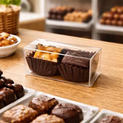 Clear Boxes for Wedding Favors Chocolates Toffee Magnets Box Size: 1 3/8" x 1 7/16 x 2 3/4"| 25 Boxes Crystal Clear Boxes