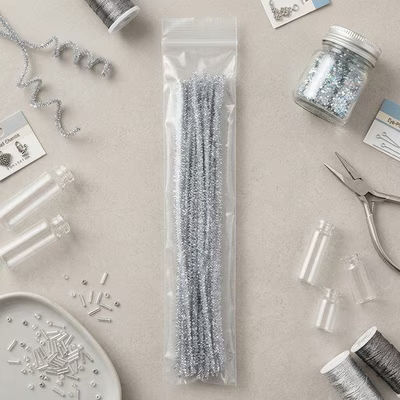 LDPE Clear Zip Top Bags 3" x 14" 100 pack