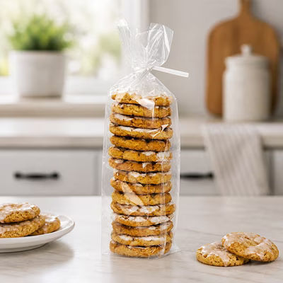 Tall Food Safe Heat Sealable Side Gusset Bags for Multiple Pretzel Rods or Thin Cookies Bag Size: 1 3/4" x 1 3/4" x 8 1/2" 100 Bags