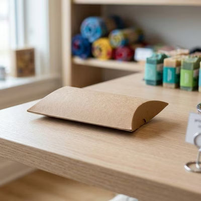 Kraft Pillow Boxes 5" x 1 1/4" x 7" 25 pack