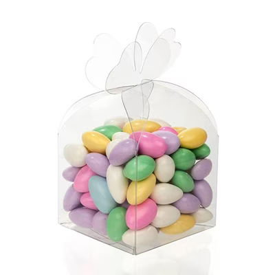Clear Clover Top Box - Great for M&Ms Jelly Beans Chocolates Box Size: 2 3/4" x 2 3/4" x 2 3/8" 25 Boxes Crystal Clear Boxes