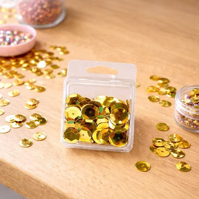 XS Clear Hanging Clamshell Box - Great for Selling Sequins Buttons Pins or Beads Box Size: 2 3/8" x 5/8" x 2 5/16" 100 Boxes