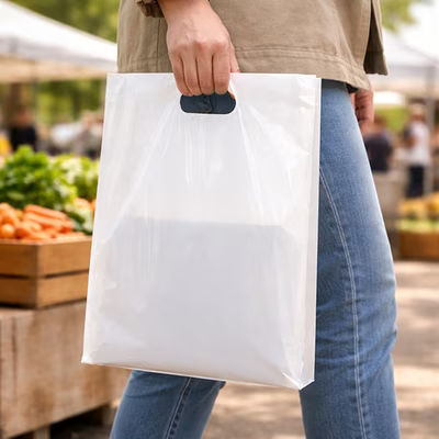 15" x 18" White Handle Bag 2.25Mil LDPE 100 Pieces