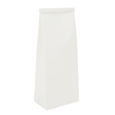 White Kraft Tin Tie Bags 10-11oz 4 1/4" x 2 1/2" x 10 1/2" 100 pack