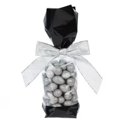 Small Tall Clear & Black Gusset Bags - Great Bags for Potpourri Coffee Beans or Samples Bag Size: 2" x 1 7/8" x 9 1/2" 100 Bags