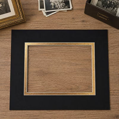 16" x 20" Double Mat Black/Gold 10 5/8" x 13 5/8" Inner Cut 10 pack