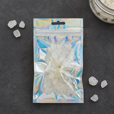 Holographic Backed Hanging Zipper Barrier Bags 4" x 6" 25 pack