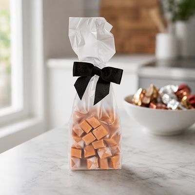 Frosted Flat Bottom Gusset Bags w/ Paper Insert| 3 1/2? x 2 1/4? x 12? 100 pack |FFGPB16