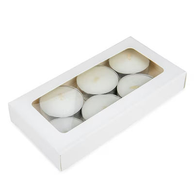 White Kraft Paper Window Box w/ attached window 2 3/4" x 13/16" x 5 7/16"| 25 Pack