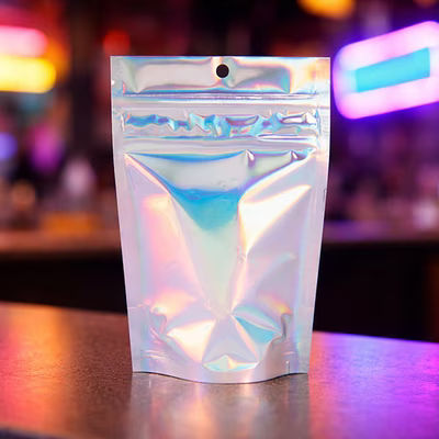 Holographic Child Resistant Pouch Bags| 4" x 2 1/2" x 6" 100 Pack CRP2H