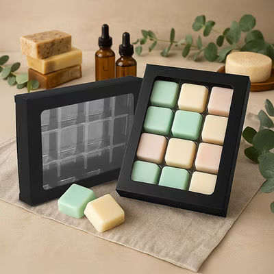 Black Kraft Artisan Candy Box Set, Square Insert 4" x 13/16" x 5 7/16" 25 pack