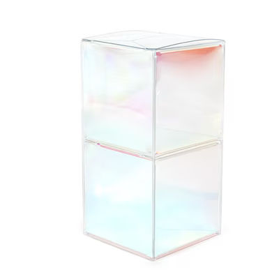 Iridescent Nested Box Set 2 Inner Boxes + 1 Outer Box 2 1/16" x 2 1/16" x 4 1/8" 25 pack