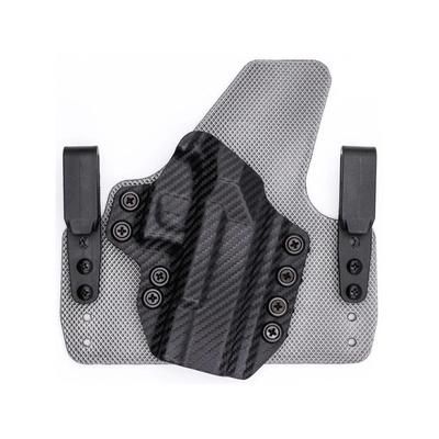 Rounded Tuckable IWB KYDEX/Padded Wide Hybrid Holster Heckler & Koch VP9 /VP9SK /VP9L Left Hand Carbon Fiber HKH-VP9-CF-LH-WDFOAM