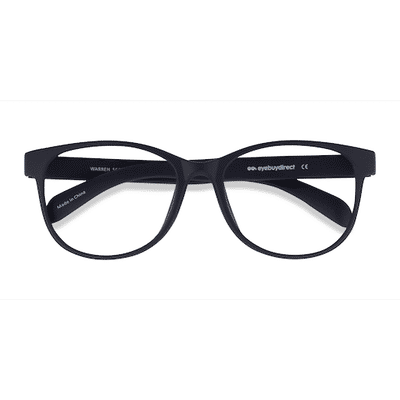 Unisex s square Matte Navy Plastic Prescription eyeglasses - Eyebuydirect s Warren