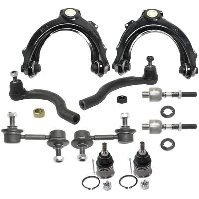 2004 Acura TSX 10-Piece Kit Front, Driver and Passenger Side, Upper Control Arm, includes Ball Joints, Sway Bar Links, and Tie Rod Ends, 2.4L Engine