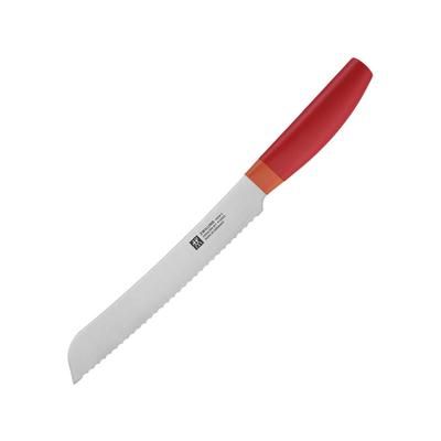 HENCKELS ZWILLING Orange Bread Knife 13in Overall 8in Satin Finish Serrated Blade Orange Polypropylene Handle 53026-200