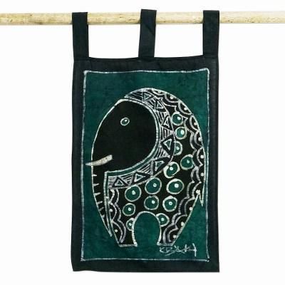 Elephant Calf,'Baby Elephant Wall Hanging in Ghana'