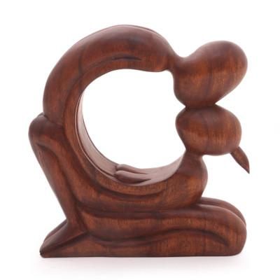 Wood statuette, 'Loving Tenderness'