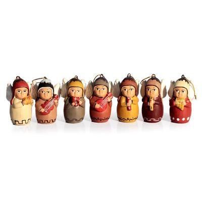 'Angel Orchestra' (set of 7) - Christmas Holiday Ceramic Angel Ornaments
