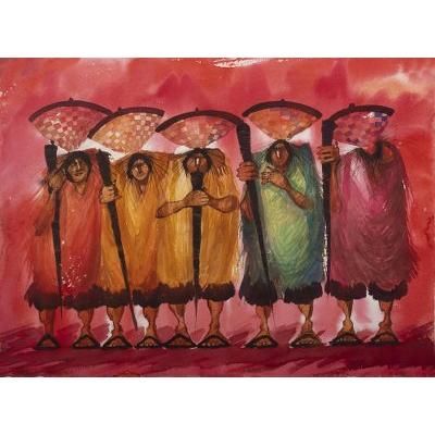 Brotherhood,'Original Watercolor on Paper Painting'