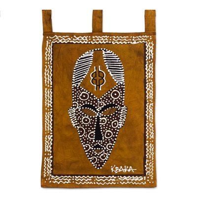 Nyasapo Mask,'Artisan Crafted Cotton Wall Hanging'