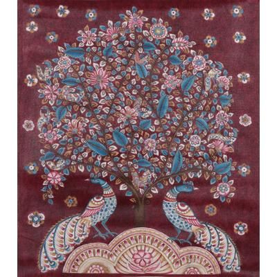Nature's Smile,'Original Nature-Themed Kalamkari Painting'