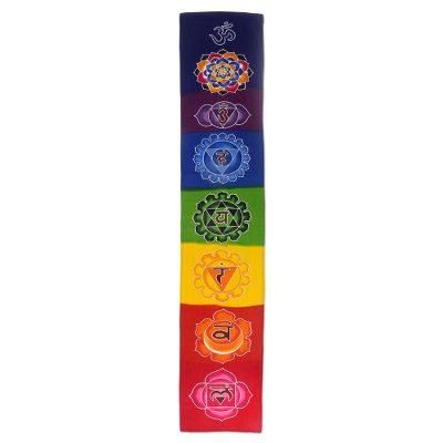 Meditation Chakra,'Floral Chakra Batik Rayon Wall Hanging from Bali'