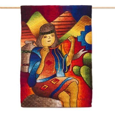El Quipu,'Artisan Crafted Alpaca Blend Tapestry from Peru'