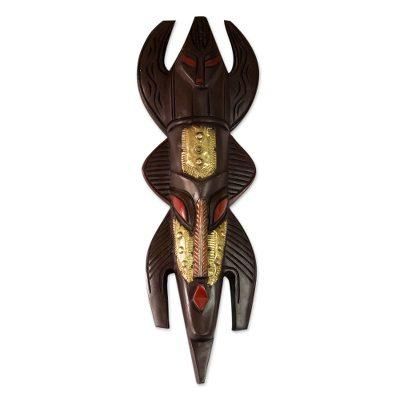 Akan wood mask, 'Clan Power'