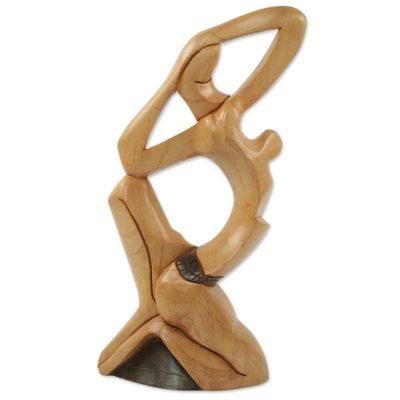 Wood sculpture, 'Dipo Girl'