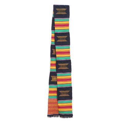 Makomaso Adeae,'Multicolored Kente Handcrafted Cloth 5 Inch Width'