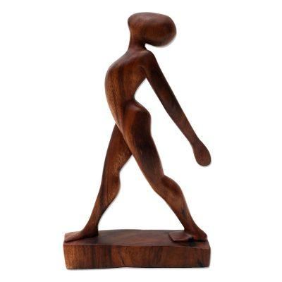 Yoga Style,'Yoga Pose Hand Carved Suar Wood Sculpture'