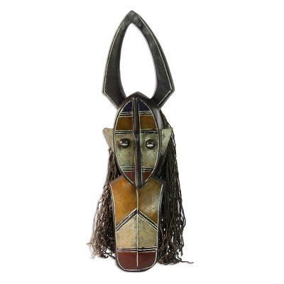 'Warrior Protector' - Hand Carved Burkina Faso Wood Mask