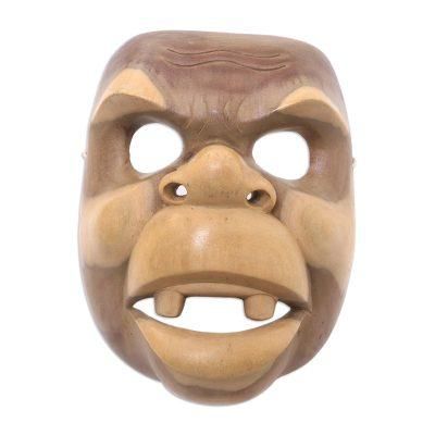 Good Clown,'Handcarved Wood Animal Mask'
