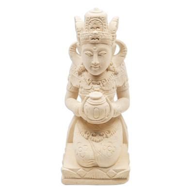 Goddess of Rice,'Hand Crafted Sandstone Goddess Statuette'