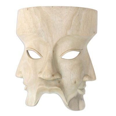 Wood mask, 'Hindu Divine Trinity'