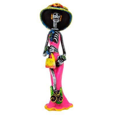 Gorgeous Catrina,'Catrina Day of the Dead Ceramic Sculpture from Mexico'