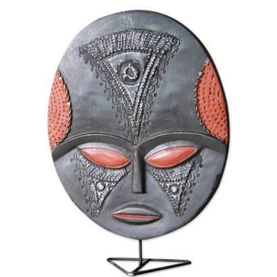 Wednesday's Girl,'Hand Made African Mask on Stand'