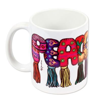 Peace,'Peace-Themed 10 Ounce Ceramic Mug'
