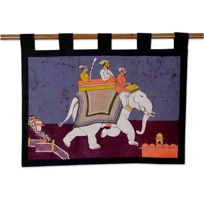 Royal Ride,'Cotton batik wall hanging'