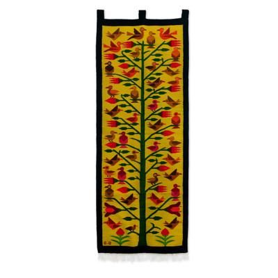 Tree of Life,'Tapestry Handcrafted Birds Wall Hanging'