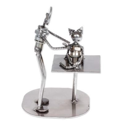 Rustic Veterinarian,'Unique Recycled Auto Parts Veterinarian Sculpture'