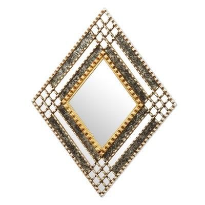 Diamond Drama,'Diamond-Shaped Wall Accent Mirror'