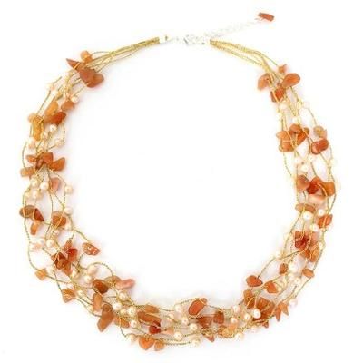 'Afternoon Glow' - Hand Crafted Beaded Aventurine and