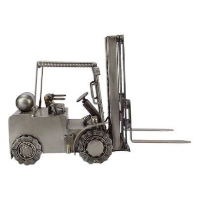 Auto parts sculpture, 'Rustic Forklift'