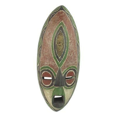 Spiritual Harvest,'Hand Carved Wood Mask'
