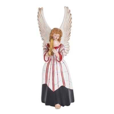 Solola in White,'Lovely Hand-Painted Angel-Themed Ceramic Sculpture'