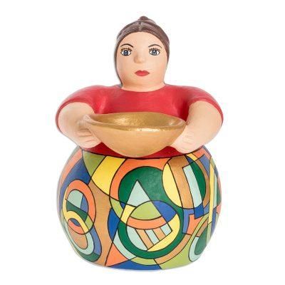Cultura,'Hand-crafted Ceramic Female Sculpture From Nicaragua'