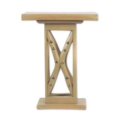 Triangle Arches,'Cedar Wood Decorative Accent Table from Ghana'